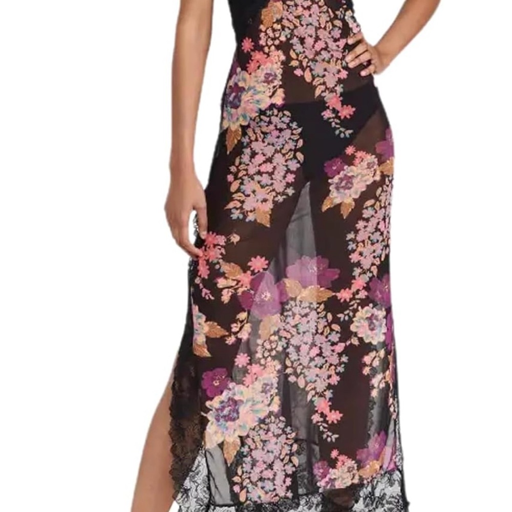Floral Black Sheer dress